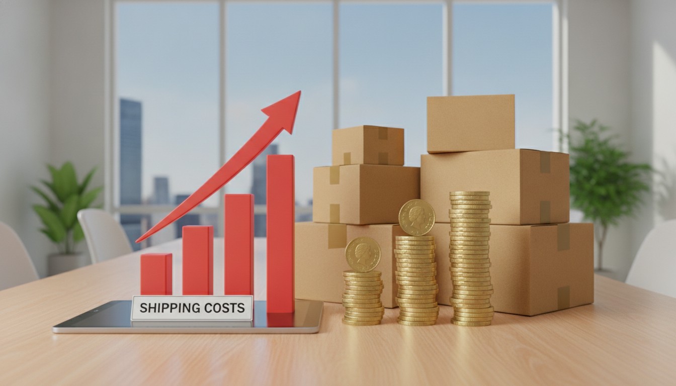 Package and shipping cost charts in Canadian dollars – FedEx, UPS, and Purolator rate increases for 2026